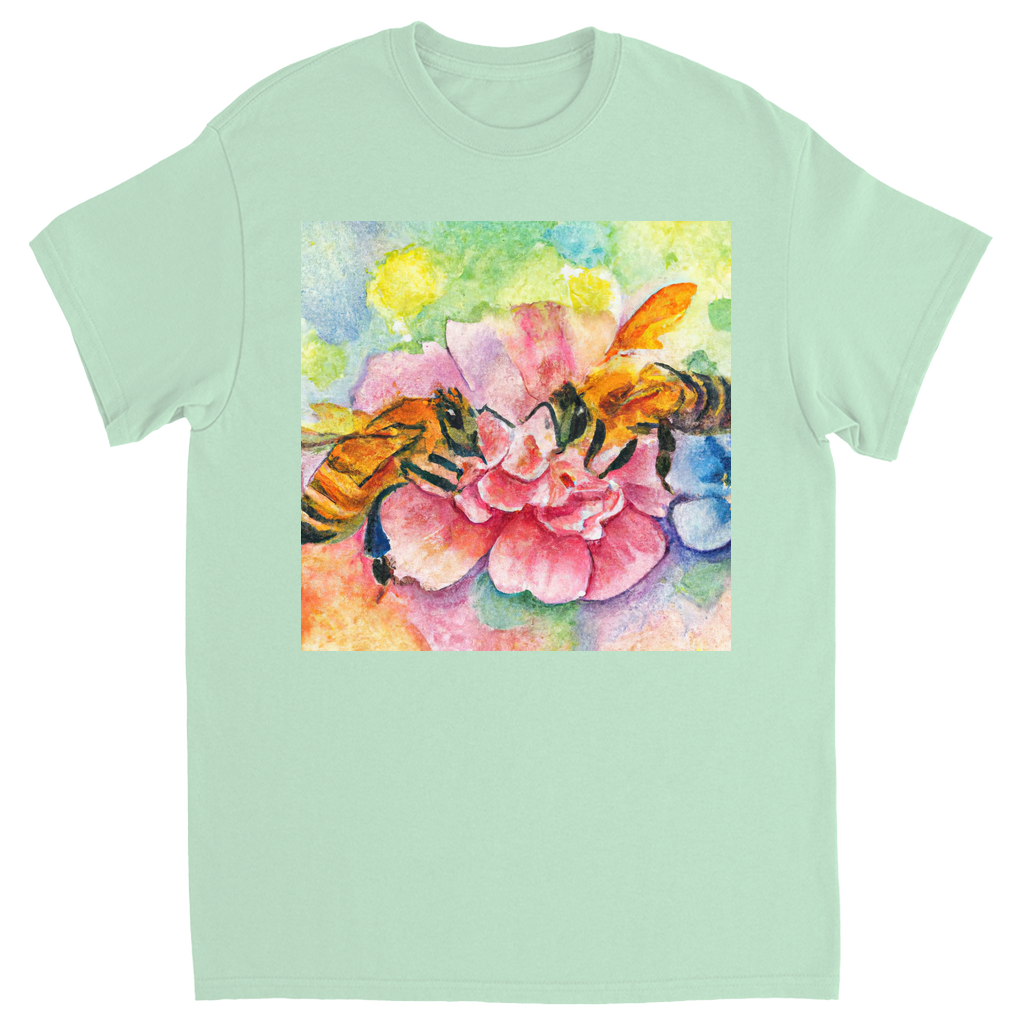 Bees Talking it Over Unisex Adult T-Shirt Mint Shirts & Tops apparel Bees Talking it Over