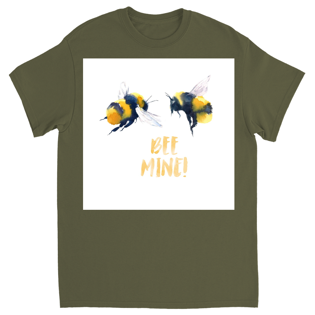 Rustic Bee Mine Unisex Adult T-Shirt Military Green Shirts & Tops