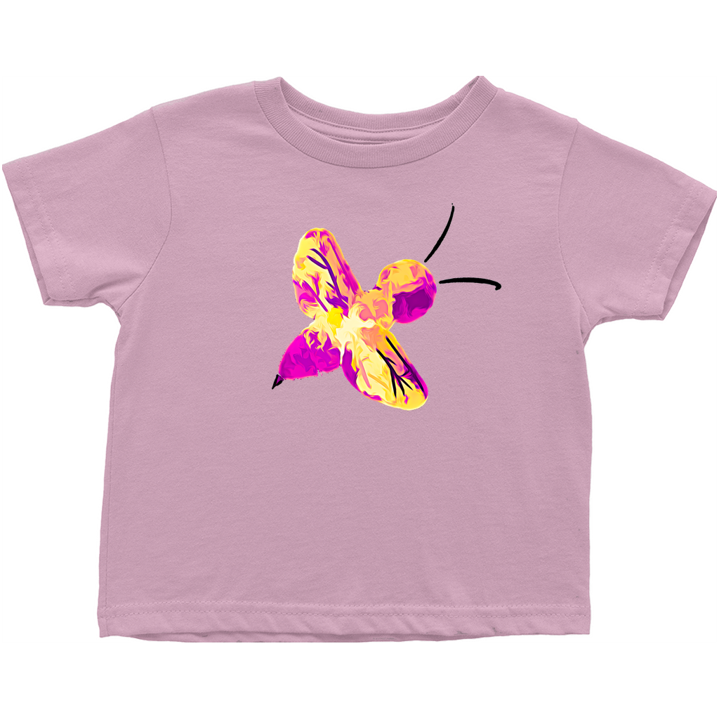 Abstract Pink and Yellow Bee Toddler T-Shirt Pink Baby & Toddler Tops apparel