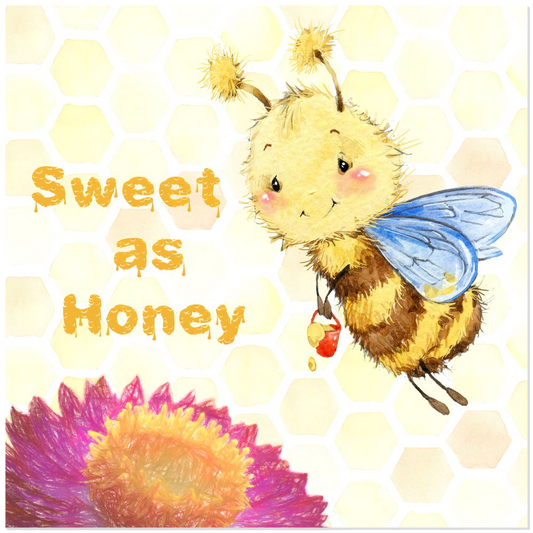 Pastel Sweet As Honey - Acrylic Print 12x12 inch Posters, Prints, & Visual Artwork Original Art