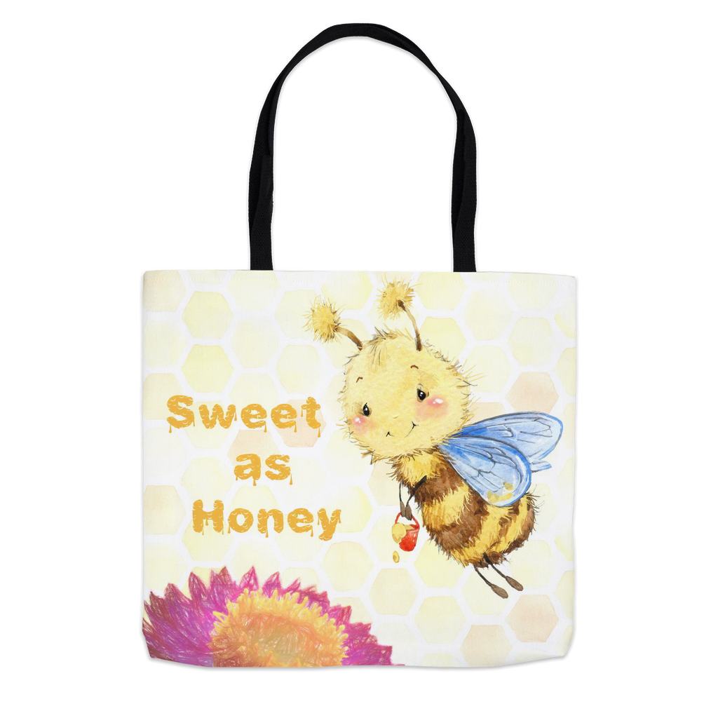Pastel Sweet as Honey Tote Bag 13x13 inch Shopping Totes bee tote bag gift for bee lover gifts original art tote bag totes zero waste bag