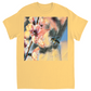 Watercolor Bee with Flower Unisex Adult T-Shirt Yellow Haze Shirts & Tops apparel