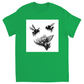 Ink Wash Bumble Bees Unisex Adult T-Shirt Irish Green Shirts & Tops apparel Ink Wash Bumble Bees