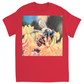 Watercolor Bee Sipping Unisex Adult T-Shirt Red Shirts & Tops apparel