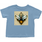 Blue Art Nouveau Bee Toddler T-Shirt Light Blue Baby & Toddler Tops apparel Blue Art Nouveau Bee