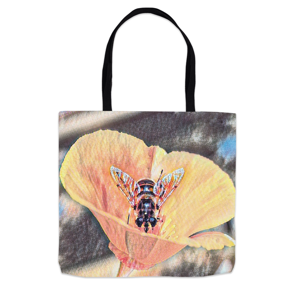 Painted Here's Looking at You Bee Tote Bag 16x16 inch Shopping Totes bee tote bag gift for bee lover gifts original art tote bag totes zero waste bag