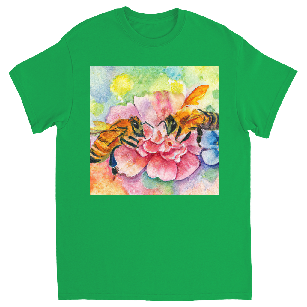 Bees Talking it Over Unisex Adult T-Shirt Irish Green Shirts & Tops apparel Bees Talking it Over