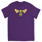 Deep Yellow Doodle Bee Unisex Adult T-Shirt Purple Shirts & Tops apparel