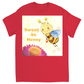 Pastel Sweet as Honey Unisex Adult T-Shirt Red Shirts & Tops apparel