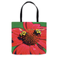 Red Sun Bees Tote Bag 16x16 inch Shopping Totes bee tote bag gift for bee lover original art tote bag Red Sun Bees totes zero waste bag