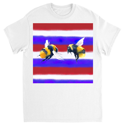 American Bees Unisex Adult T-Shirt White Shirts & Tops apparel