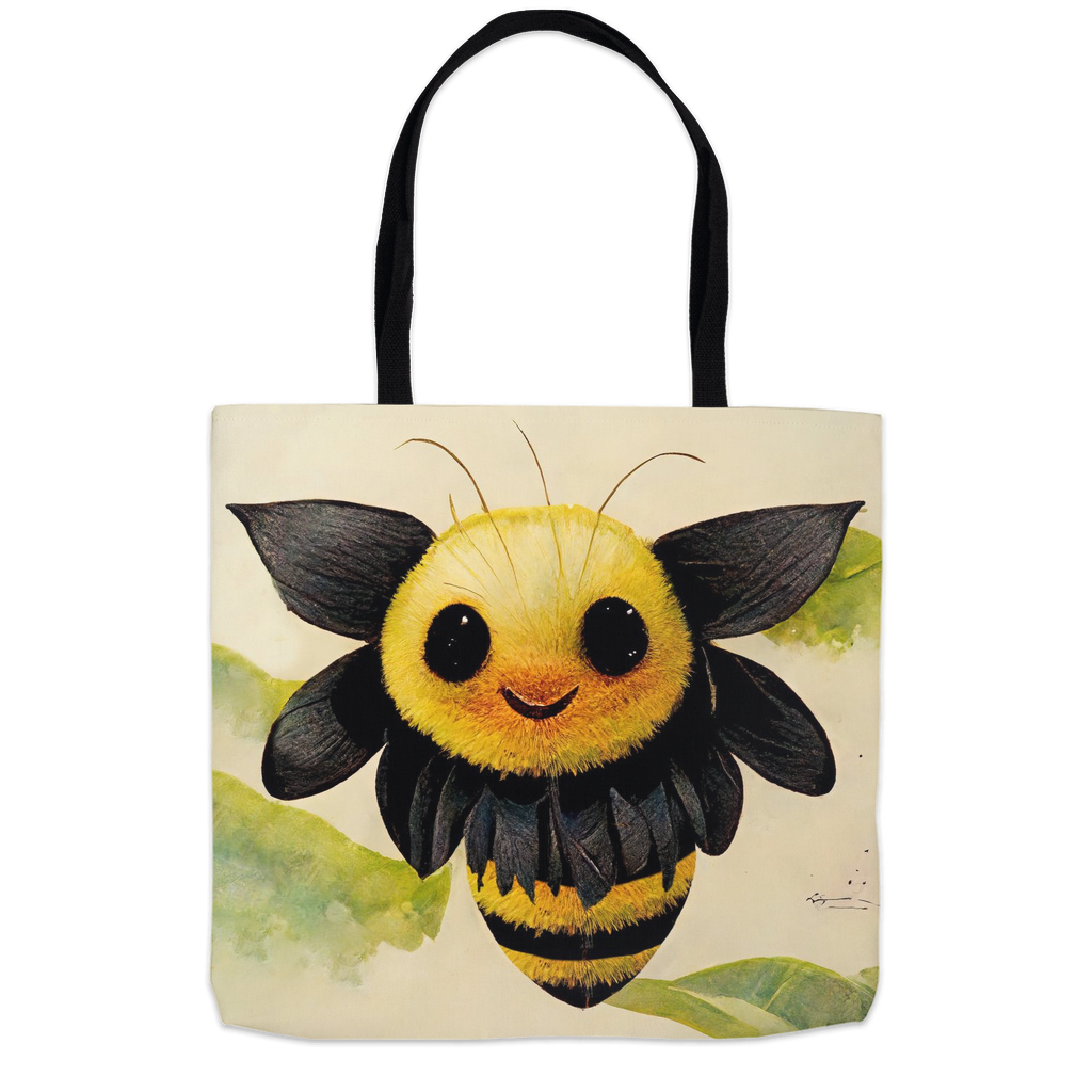 Smiling Paper Bee Tote Bag Shopping Totes bee tote bag gift for bee lover gifts original art tote bag Smiling Paper Bee totes zero waste bag
