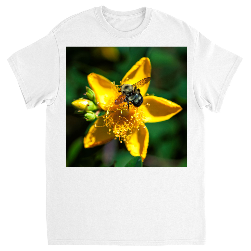 Sun Kissed Bee Unisex Adult T-Shirt White Shirts & Tops apparel