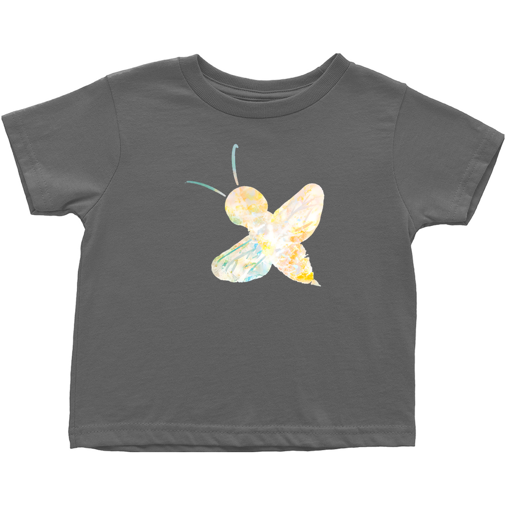 Abstract Sherbet Bee Toddler T-Shirt Charcoal Baby & Toddler Tops apparel