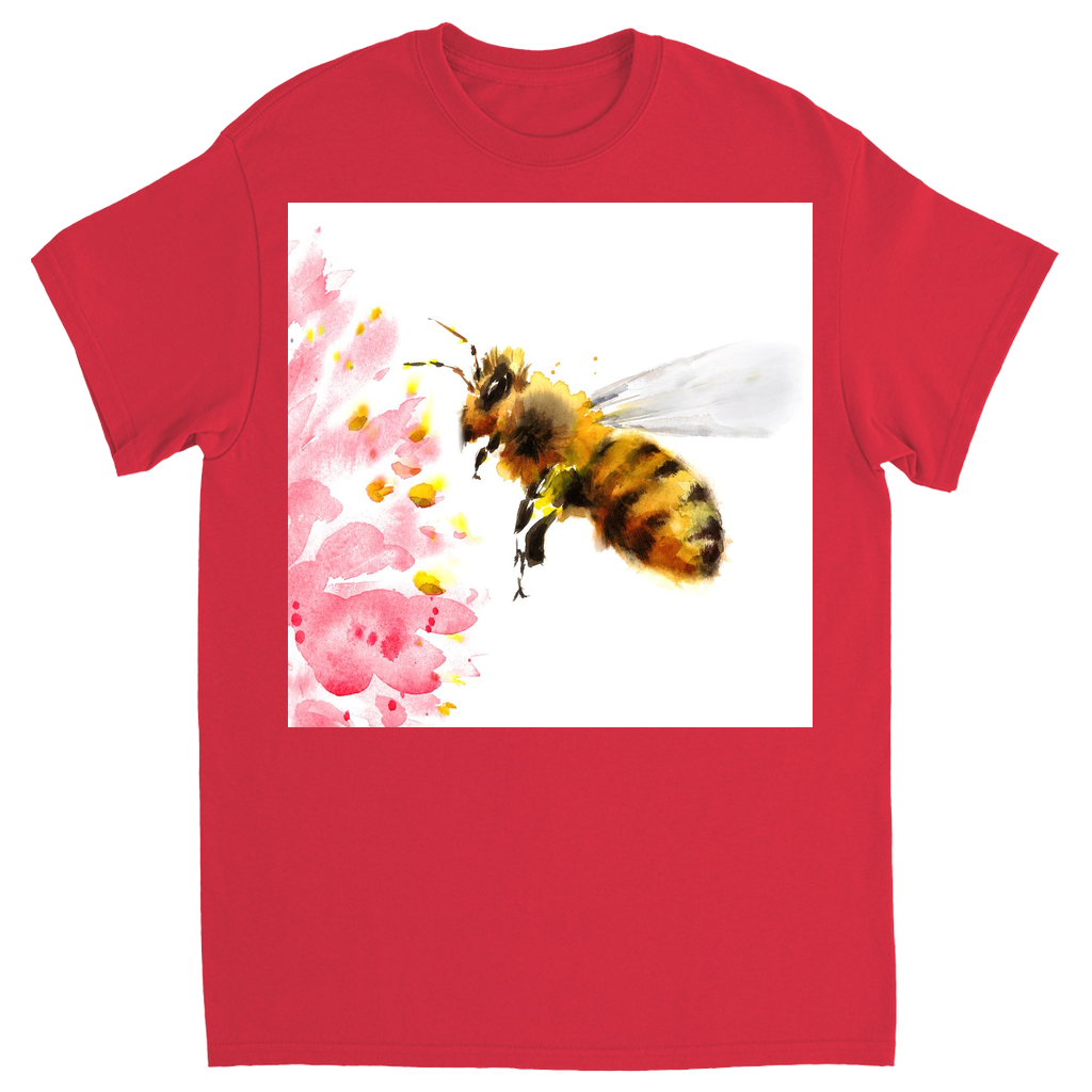 Rustic Bee Gathering Unisex Adult T-Shirt Red Shirts & Tops apparel