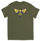 Deep Yellow Doodle Bee Unisex Adult T-Shirt Military Green Shirts & Tops apparel