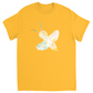 Abstract Sherbet Bee Unisex Adult T-Shirt Gold Shirts & Tops apparel
