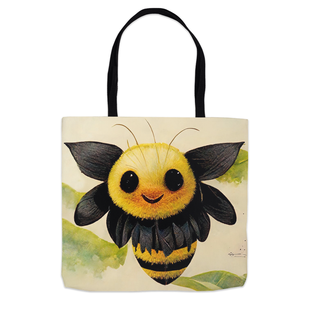 Smiling Paper Bee Tote Bag 16x16 inch Shopping Totes bee tote bag gift for bee lover gifts original art tote bag Smiling Paper Bee totes zero waste bag