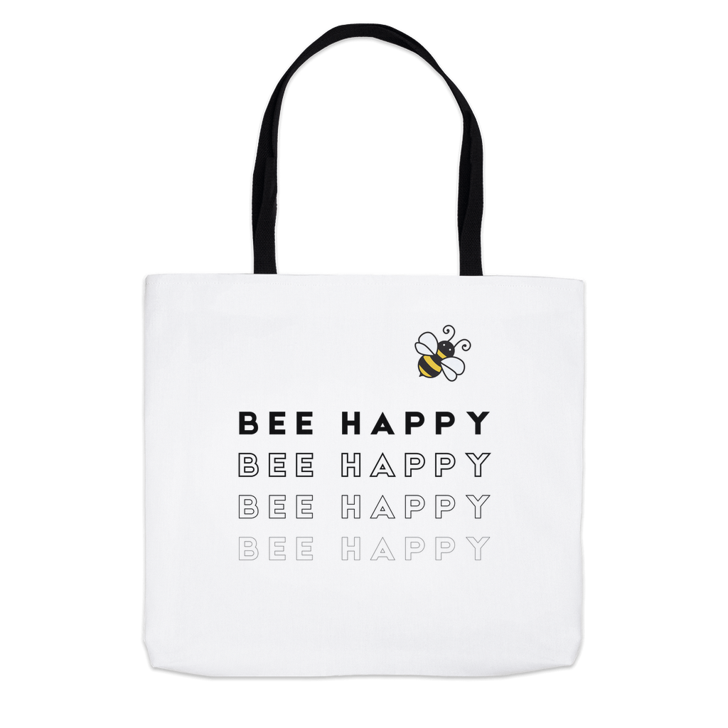 Bee Happy Bee Happy Bee Happy Tote Bag 13x13 inch Shopping Totes bee tote bag gift for bee lover original art tote bag totes zero waste bag
