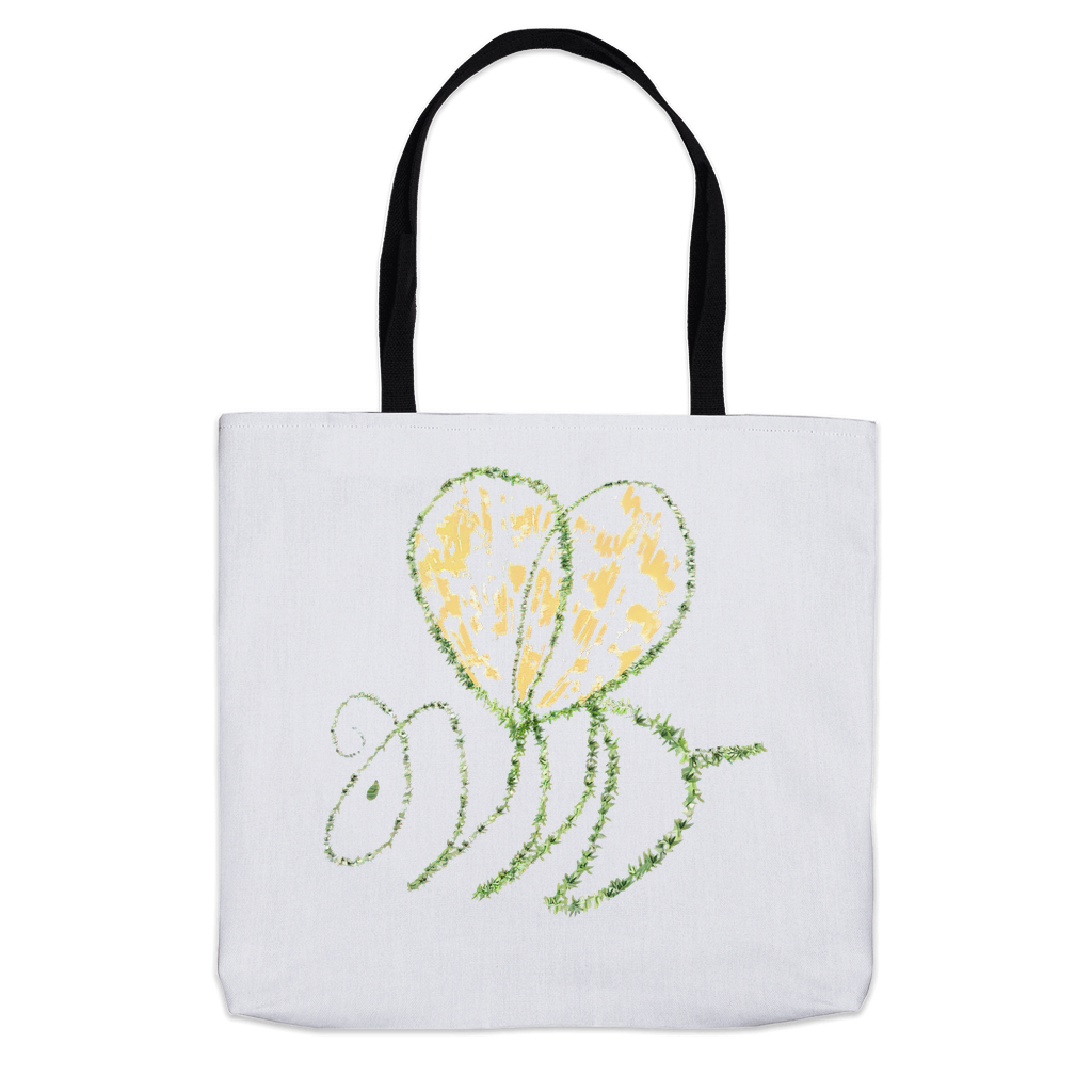 Leaf Bee Tote Bag 16x16 inch Shopping Totes bee tote bag gift for bee lover original art tote bag zero waste bag