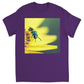 Green Bee Yellow Flower Unisex Adult T-Shirt Purple Shirts & Tops apparel Green Bee Yellow Flower