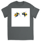 Friendly Flying Bees Unisex Adult T-Shirt Charcoal Shirts & Tops