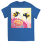 Cheerful Bees Unisex Adult T-Shirt Royal Shirts & Tops apparel