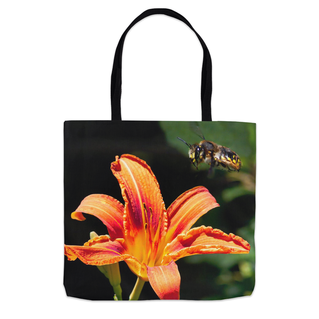Orange Crush Bee Tote Bag 16x16 inch Shopping Totes bee tote bag gift for bee lover gifts original art tote bag totes zero waste bag