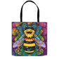 Psychic Bee Tote Bag Shopping Totes bee tote bag gift for bee lover original art tote bag Psychic Bee totes zero waste bag