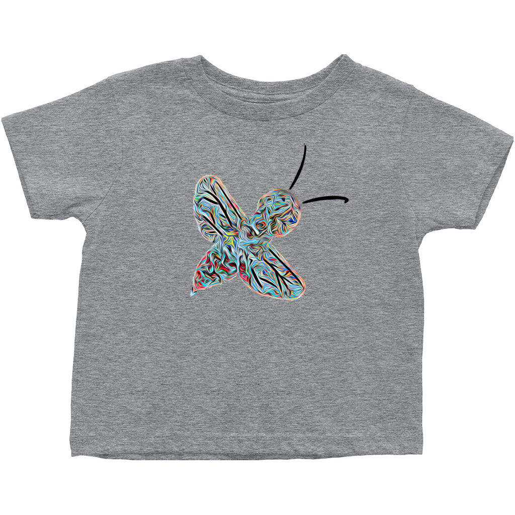 Abstract Twirly Blue Bee Toddler T-Shirt Heather Grey Baby & Toddler Tops apparel