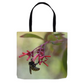 Bee Hanging on Red Flowers Tote Bag 16x16 inch Shopping Totes Bee Hanging on Red Flowers bee tote bag gift for bee lover original art tote bag totes zero waste bag