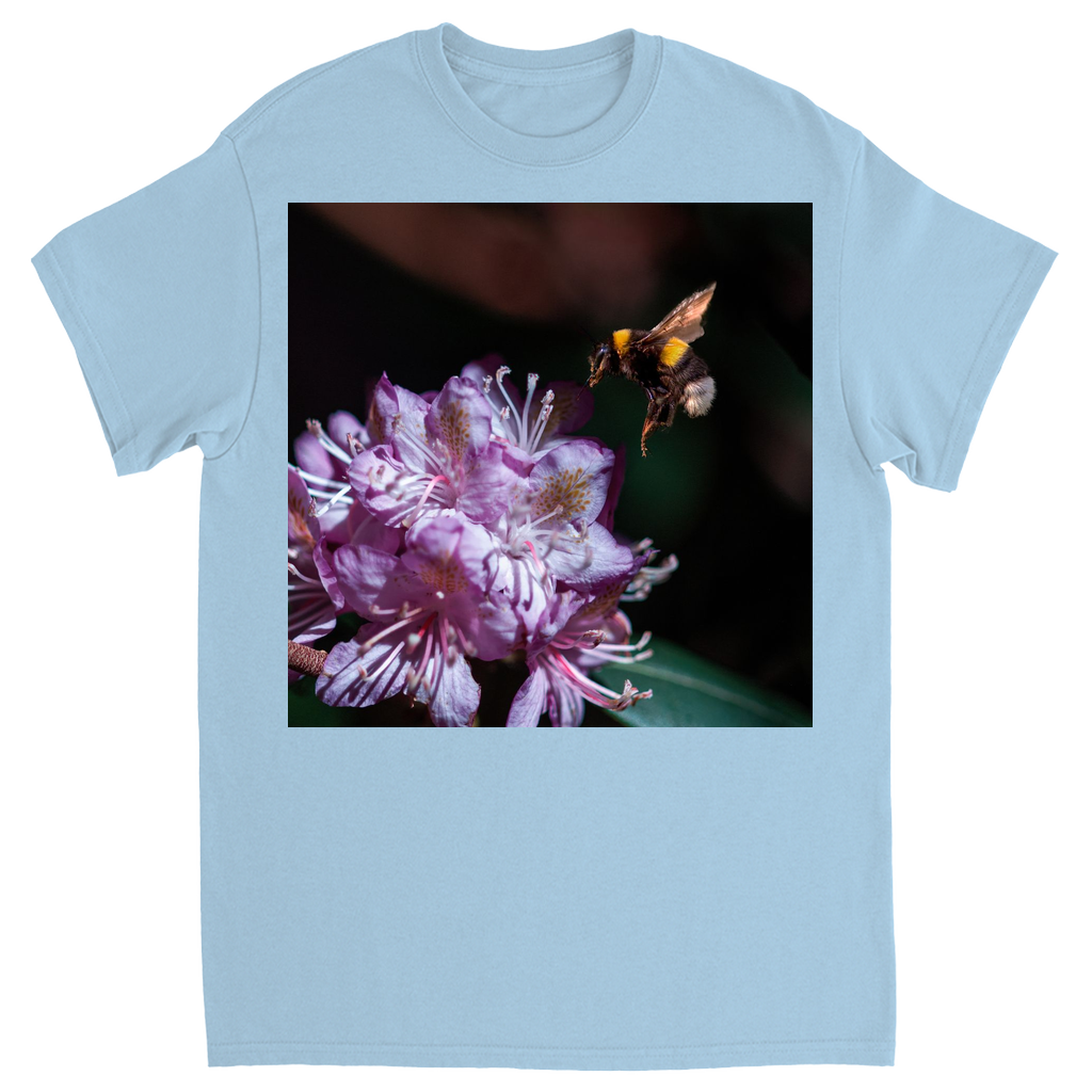 Violet Landing Unisex Adult T-Shirt Light Blue Shirts & Tops apparel