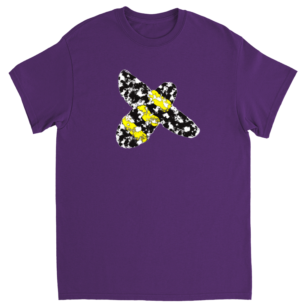 Graphic Bee Unisex Adult T-Shirt Purple Shirts & Tops