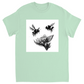 Ink Wash Bumble Bees Unisex Adult T-Shirt Mint Shirts & Tops apparel Ink Wash Bumble Bees