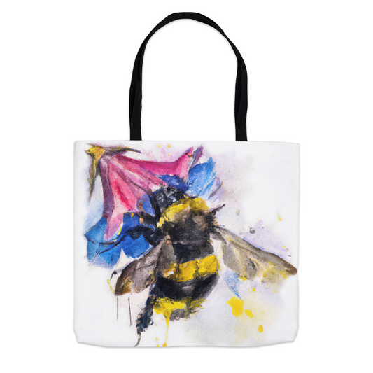 Blue Watercolor Bee Tote Bag Shopping Totes bee tote bag Blue Watercolor Bee gift for bee lover original art tote bag totes zero waste bag