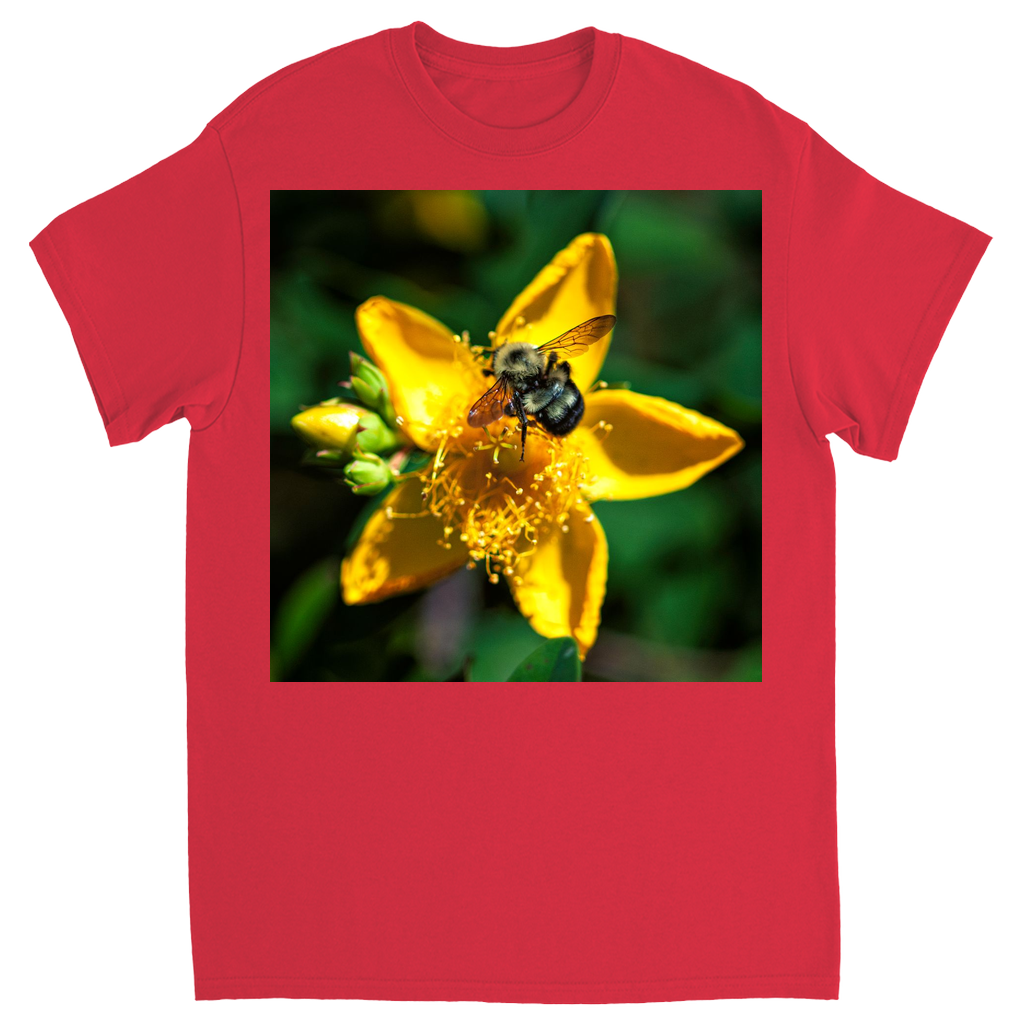 Sun Kissed Bee Unisex Adult T-Shirt Red Shirts & Tops apparel
