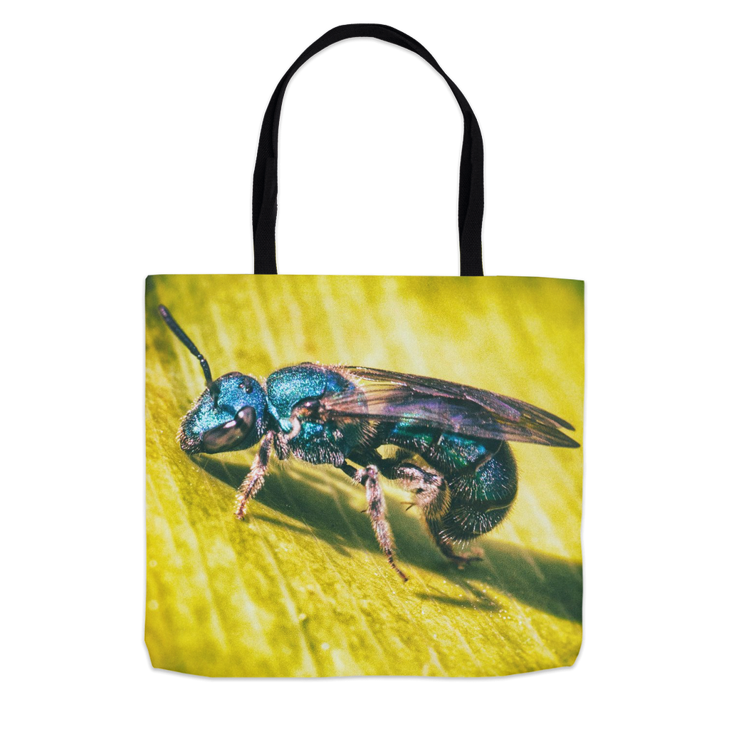 Green Wonder Bee Tote Bag 13x13 inch Shopping Totes bee tote bag gift for bee lover gifts original art tote bag totes zero waste bag