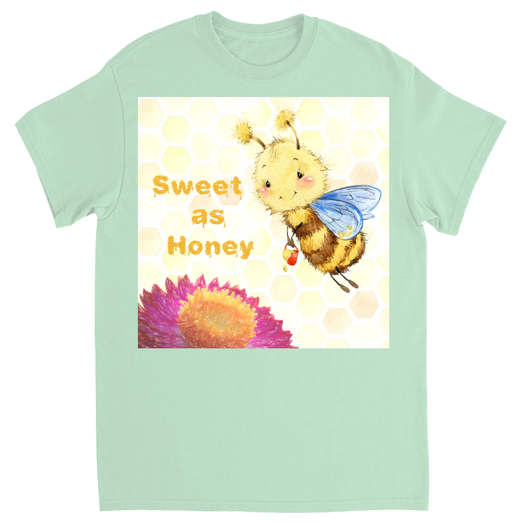 Pastel Sweet as Honey Unisex Adult T-Shirt Mint Shirts & Tops apparel