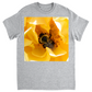 Bee in a Yellow Rose Unisex Adult T-Shirt Sport Grey Shirts & Tops apparel
