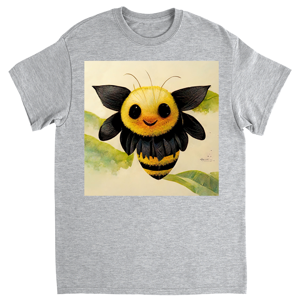 Smiling Paper Bee Unisex Adult T-Shirt Sport Grey Shirts & Tops apparel Smiling Paper Bee