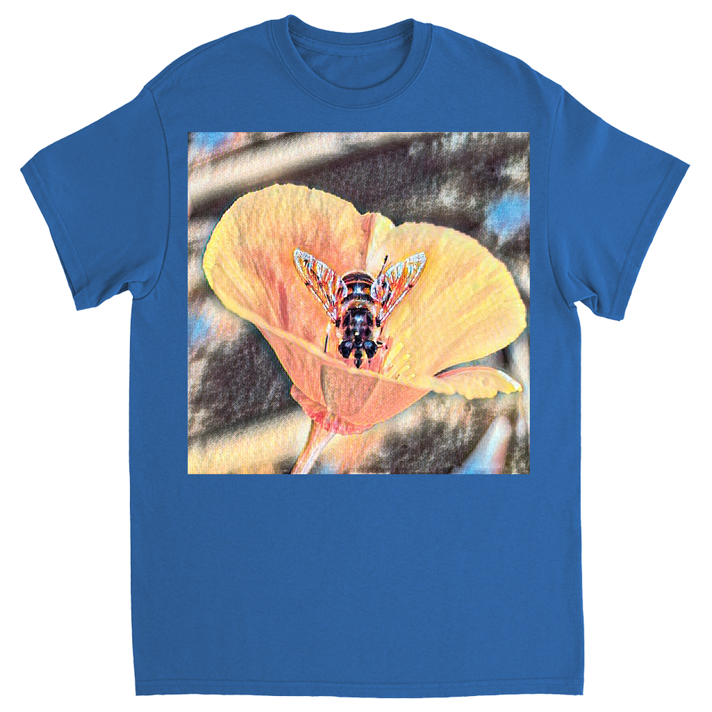 Painted Here's Looking at You Bee Unisex Adult T-Shirt Royal Shirts & Tops