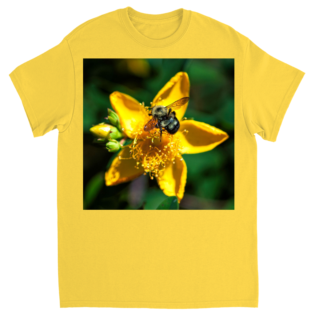 Sun Kissed Bee Unisex Adult T-Shirt Daisy Shirts & Tops apparel
