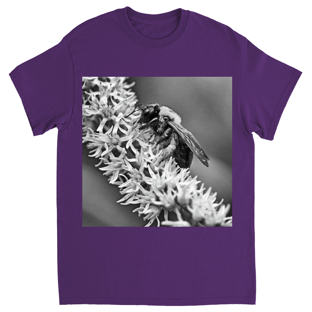 B&W Bee Unisex Adult T-Shirt Purple Shirts & Tops apparel