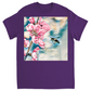 Pencil and Wash Bee with Flower Unisex Adult T-Shirt Purple Shirts & Tops apparel