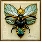 Paper Art Nouveau Bee Poster 20x20 inch 500044 - Home & Garden > Decor > Artwork > Posters, Prints, & Visual Artwork Paper Art Nouveau Bee Poster Prints