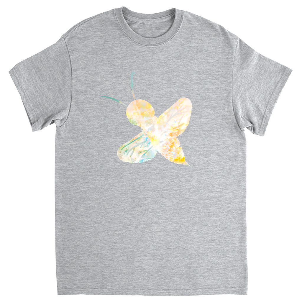 Abstract Sherbet Bee Unisex Adult T-Shirt Sport Grey Shirts & Tops apparel