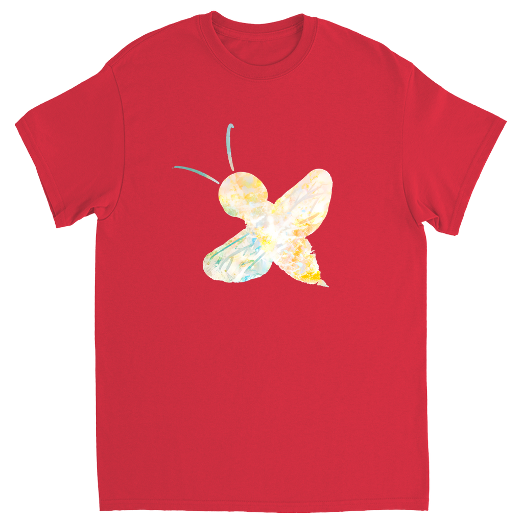 Abstract Sherbet Bee Unisex Adult T-Shirt Red Shirts & Tops apparel