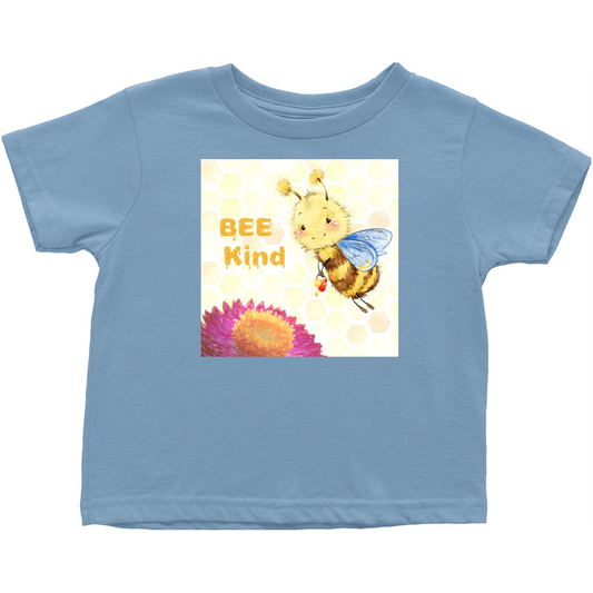Pastel Bee Kind Toddler T-Shirt Light Blue Baby & Toddler Tops apparel