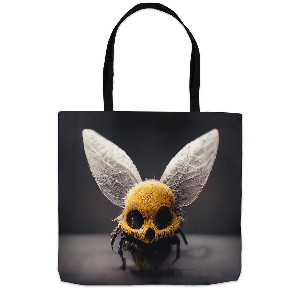 Zombie Bee Halloween Tote Bag 18x18 inch Shopping Totes bee tote bag gift for bee lover halloween original art tote bag totes zero waste bag