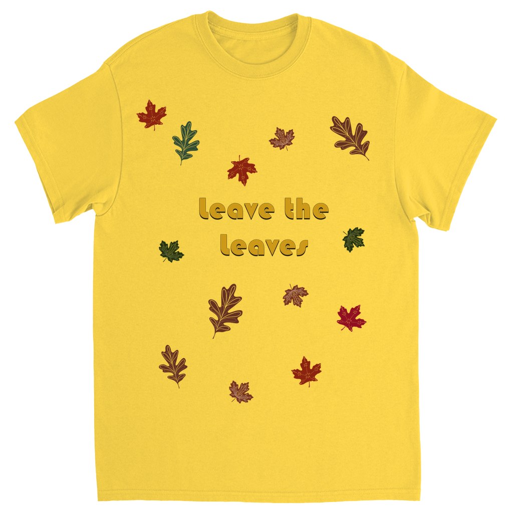 Leave the Leaves Autumn Leaves Unisex Adult T-Shirt Daisy Shirts & Tops apparel